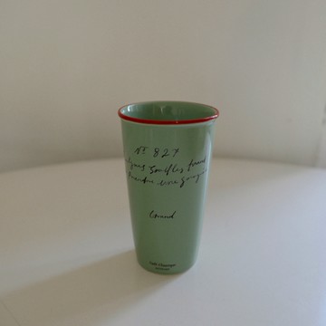 韓國 HÔTEL827 手寫日記 陶瓷直杯 湖水綠