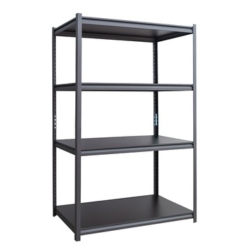 【dayneeds】120x45x180公分四層消光黑角鋼架(倉儲架/收納層架/展示架)