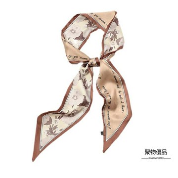 美絲巾小長條春秋搭配襯衫發帶飄帶綁包包扎發【聚物優品】