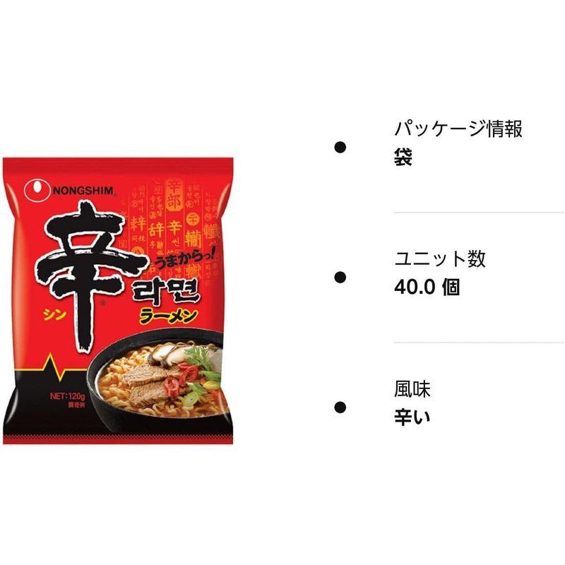 『農心(ノンシム)』辛ラーメン(BOX 40入) 