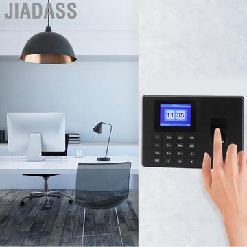 Jiadass Jiadass Dauz生物識別指紋時鐘語音公告2.4英寸屏幕易於企業員工（美國插件）
