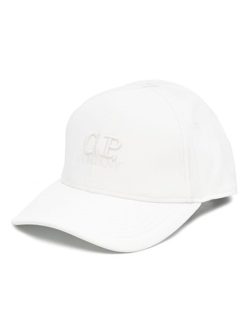 C.P. Company - logo-embroidered baseball cap - men - Polyester/Spandex/Elastane/Polyester - One Size - White