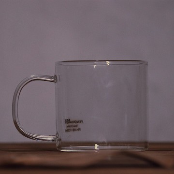 加厚耐熱玻璃品茗杯子 功夫茶具花茶杯 耐熱帶把透明玻璃花杯子