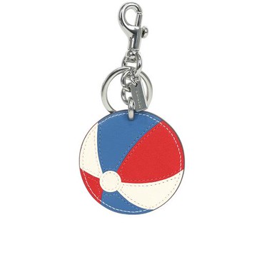 COACH 沙灘球造型吊飾/鑰匙圈(藍色/紅色)