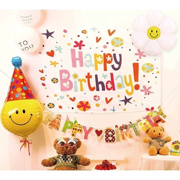生日佈置【ＩＮＳ】】生日背景布 背景布佈置 背景布 生日氣球 生日派對 派對 生日氣球 週歲佈置 生日佈置 收涎佈置 收