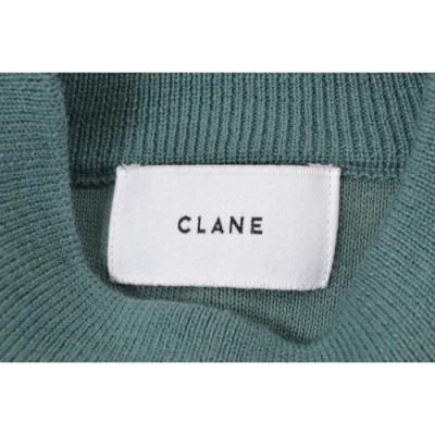 CLANE モックネック クロップド ニットベスト F グリーン クラネ