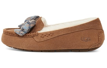 WMNS UGG ANSLEY PLAID BOW CHESTNUT