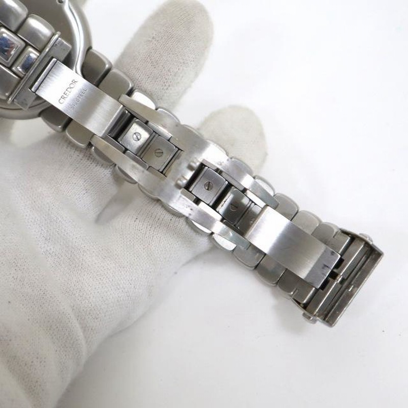 SEIKO】セイコー クレドール 腕時計 クオーツ SS シルバー