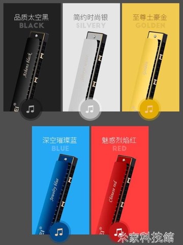 口琴 奇美口琴初學者高級成人兒童24孔專業復音c調口風琴入門自學樂器 夏沐