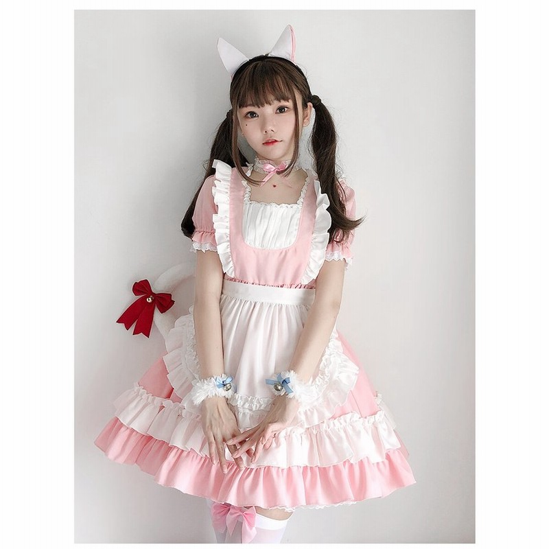 【最安値】魔法少女　ロリータ　ピンク 魔法少女 コスプレ ロリータ ワンピース 甘ロリ アニメ 二次元