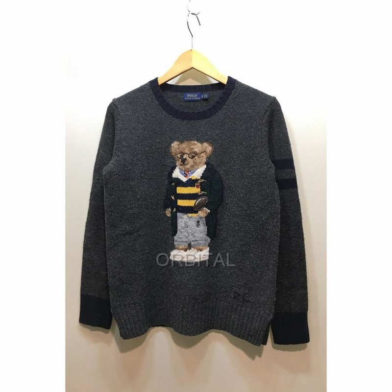 経堂) POLO RALPH LAUREN ポロ ラルフローレン ポロベア ニットセーター ウール キャメル カシミヤ グレー レディース XS |  LINEブランドカタログ