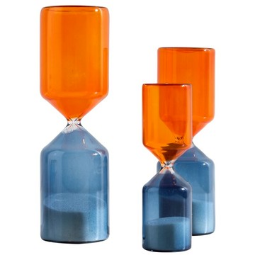 貝漢美北歐創意玻璃沙漏擺件簡約家居房間裝飾品酒柜小擺件計時器