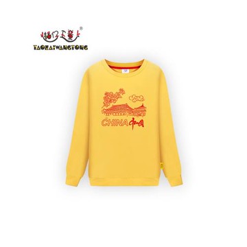 國潮女童衛衣秋冬款洋氣中國風六一童裝男童衣服兒童表演長袖上衣