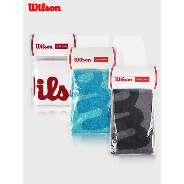 Wilson威爾勝網球汗巾毛巾棉質大LOGO浴巾專業運動裝備吸汗毛巾