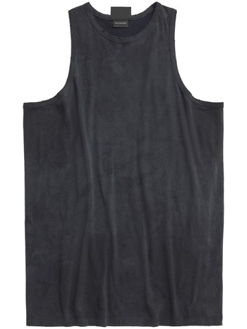 Balenciaga - round-neck tank top - men - Cotton - S - 1055 -WASHED BLACK