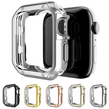TPU 電鍍保險槓保護殼適用於 Apple Watch ultra 3 2 49MM 45mm/41mm 44mm/40