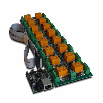 Denkovi 以太網/互聯網16通道中繼板 24VDC IP SNMP Windows 免費Android軟件 [2美國直購]