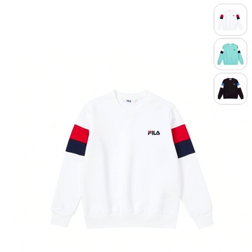 【FILA】KIDS 孩童款 長袖圓領T恤-白色 1TEY-8432-WT