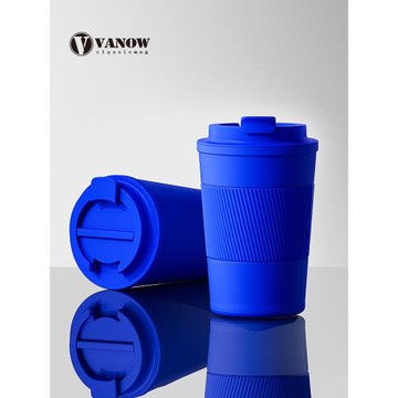 Vanow保溫水杯隨行女學生男士車載便攜2025新款克萊因藍咖啡杯子