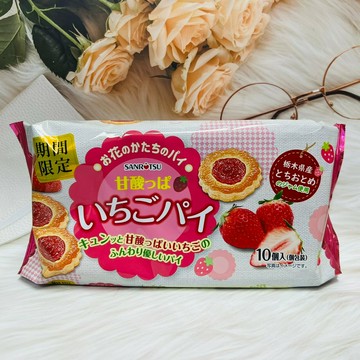 日本 SANRITSU 三立製菓 草莓醬風味派 草莓派 草莓塔