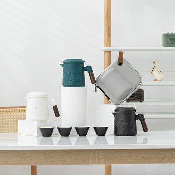 ??快速出貨?? 公司貨 旅行茶具便攜式戶外露營茶具套裝收納包高檔茶具商務禮品印制logo