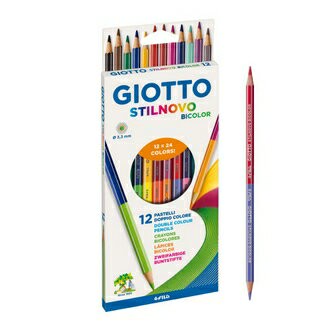 【義大利 GIOTTO】256900  STILNOVO 雙頭六角彩色鉛筆24色 /盒【APP滿額下單10%點數(單一帳號最高1000點)】4/30止