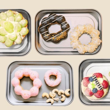 純鈦抗菌多功能餐盤（4入組） 小方盤 4入組