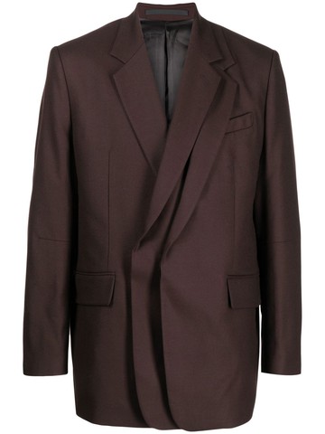 SONGZIO - layered notched blazer - unisex - Wool - 48 - Brown