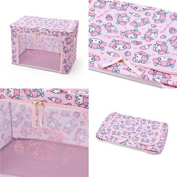 【震撼精品百貨】My Melody_美樂蒂~日本SANRIO三麗鷗 美樂蒂尼龍支架窗口衣物收納箱(滿版款)*31398