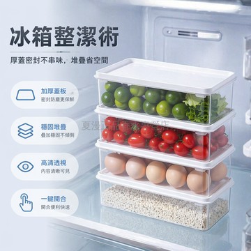 桃園出貨✨ 塑料翻蓋保鮮盒 食品儲存盒 冰箱水果食物收納盒 超市帶蓋展示盒