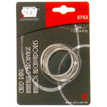 【文具通】SDI 順德 0753D 約38mm 1 1/2吋 鐵製 卡片圈環 卡片圈 卡片環 卡片鐵環 金屬環 4入 K5010014【APP滿額下單10%點數(單一帳號最高5000點)】1/31止