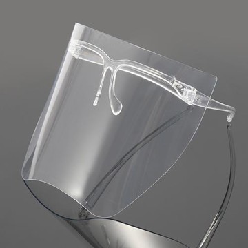 【Emi艾迷】防疫面罩2入 鏡架式可調整角度 防護透明面罩(成人)