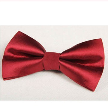 【拉福】純色亮面高質感領結新郎結婚領結糾糾 (中紅色)