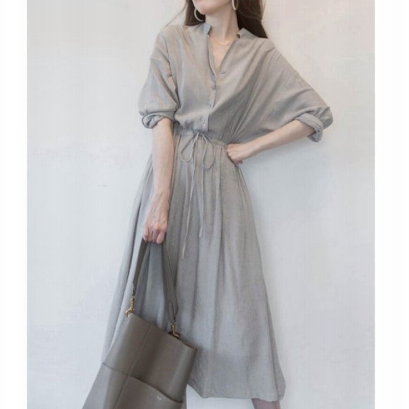 ロディック Rodic レディース 春夏 Ss ワンピース ワンピ シフォン シフォンワンピース シャツ シャツワンピース 無地 シンプル 春 夏 グレー 通販 Lineポイント最大get Lineショッピング