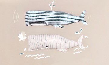 DIY材料包 療癒小鯨魚抱枕 寵物玩偶(小) 花色可選