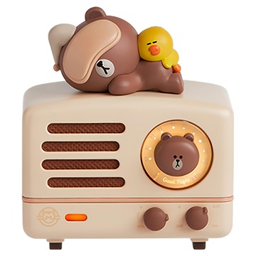 MUZEN OTR Metal 藍牙喇叭收音機 熊大晚安珍藏版 LINE聯名款  淡橙色  MW-2AI