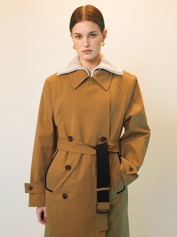 Belted Double Trench Coat_Camel