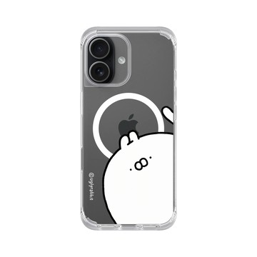 iPhone 17 ClearX (MagSafe 兼容) 晶透白 - Ugly Rabbit 醜白兔 - 大臉經典款