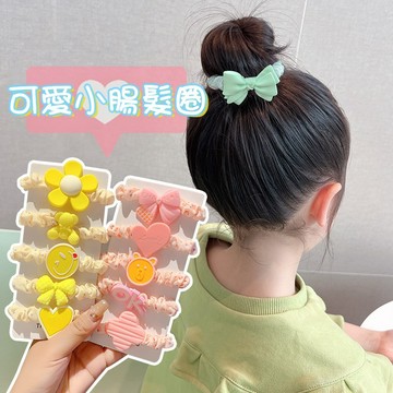 『台灣現貨』可愛甜美小腸髮圈 卡通小腸圈髮繩 ins清新甜美髮圈 造型髮圈S019-03