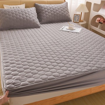 A類抗菌防水夾棉床笠單件純棉加厚床罩全棉全包床墊保護套罩防塵4