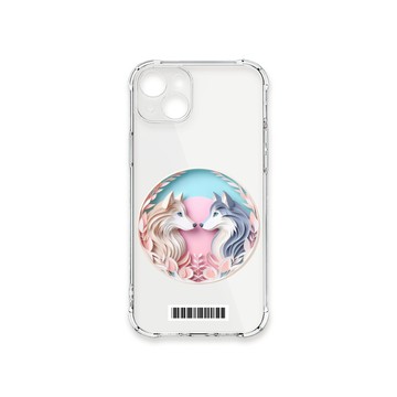 iPhone 15 Plus 殼 TRON IPhone 15 PLUS 可愛紙雕哈士奇  載具 四角防摔殼 手機殼