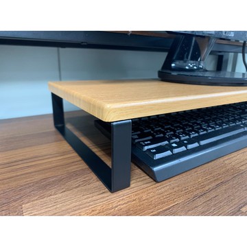 筆槽螢幕架-原木