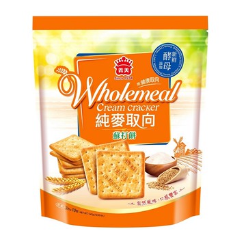 [家速配]義美純麥取向蘇打餅乾341g