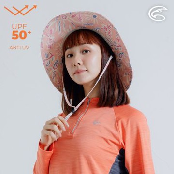 ADISI 抗UV透氣快乾超撥水印花大盤帽 AH24089 海神花 (M-L)｜UPF50+ 防潑水 遮陽 防曬 抗紫外線