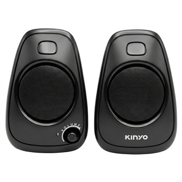 KINYO USB 多媒體音箱2件組 90 x 88 x 135mm 386g  US-207  黑色
