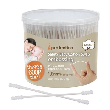 韓國 Perfection - 嬰兒專用紙軸棉花棒-600入裝
