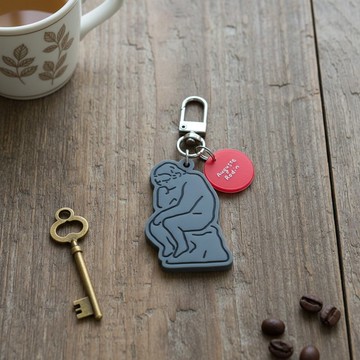 藝術主題 壓克力鑰匙圈 羅丹 沉思者