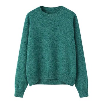 100純山羊絨衫女圓領加厚秋冬寬松韓版休閑顯瘦針織毛衣毛衫E1064