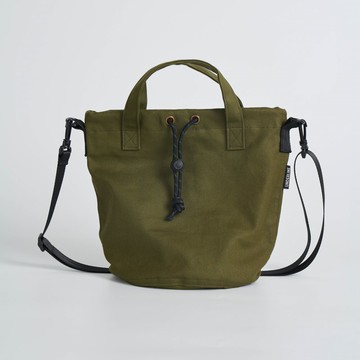 織帶提把圓筒包 (可拆式背帶)