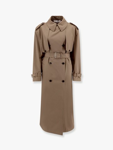 Cotton trench coat with iconic bee embroidery - DIOR - gender_Woman